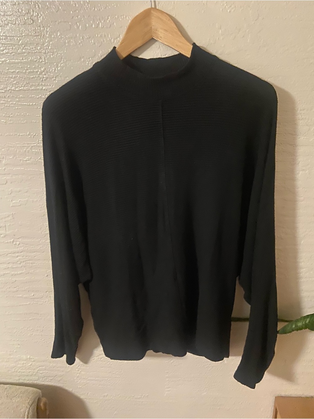Velvet by Graham & Spencer Black Ribbed Top